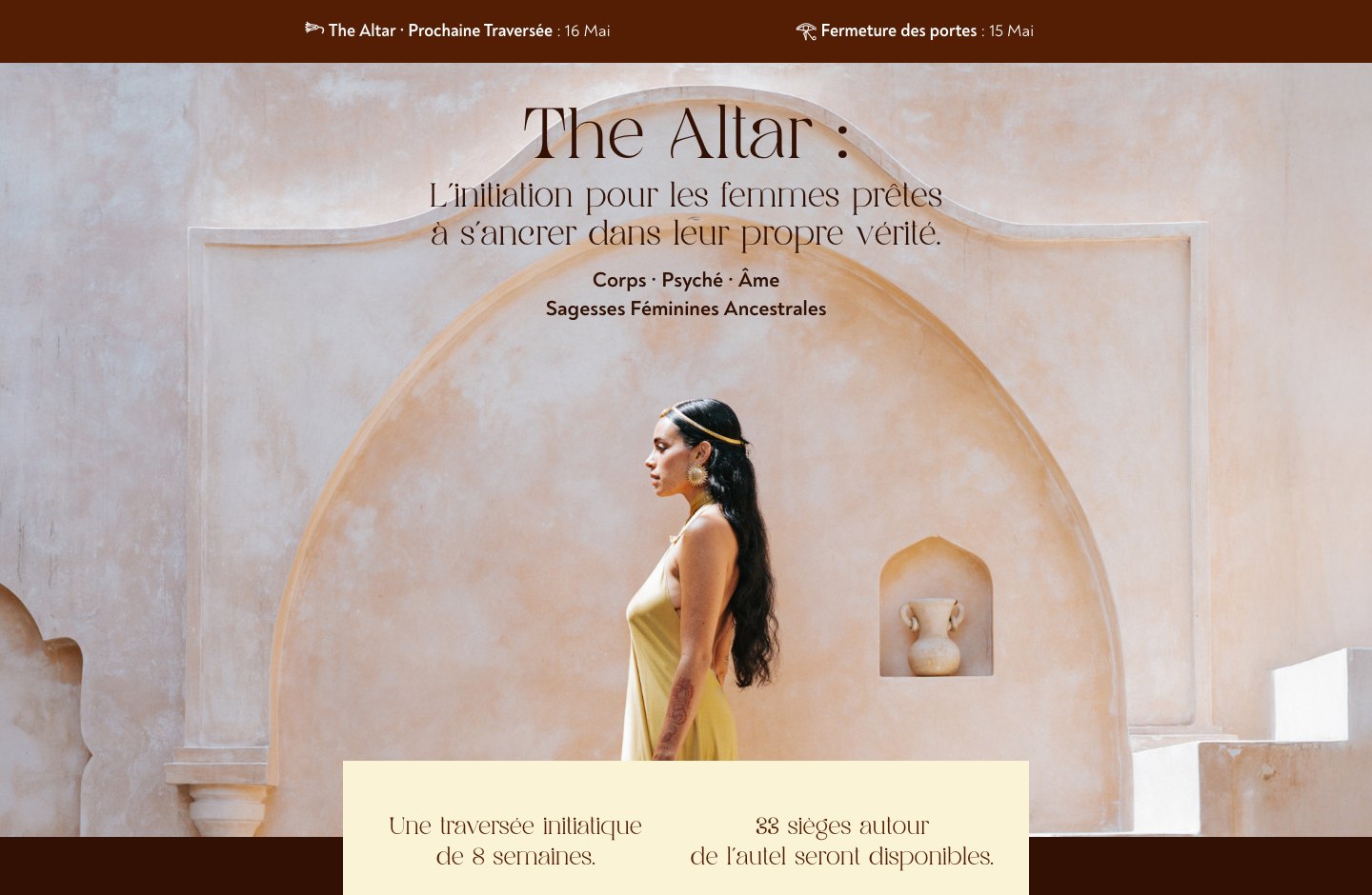 Page de vente The Altar de Maison Moons