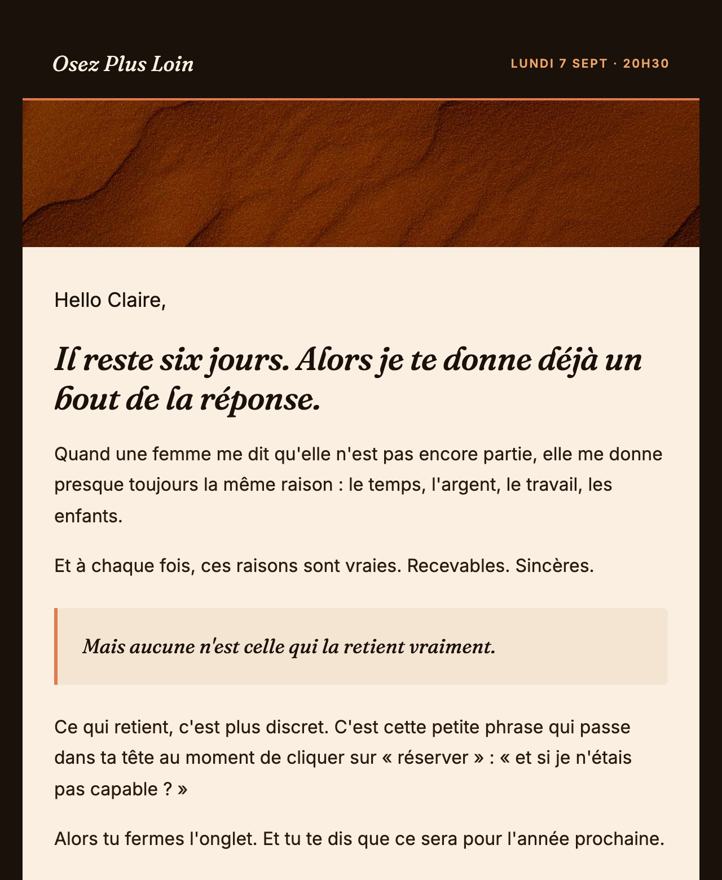 Une séquence de 40 mails